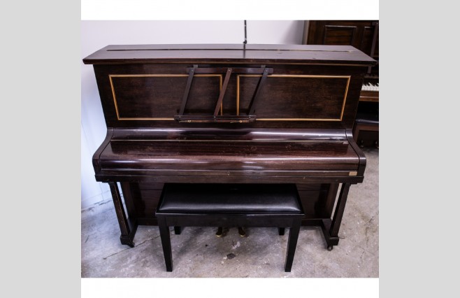 Used Fred Oetzmann and Sons Satin Dark Mahogany Upright Sold As Seen Bargain - Image 10